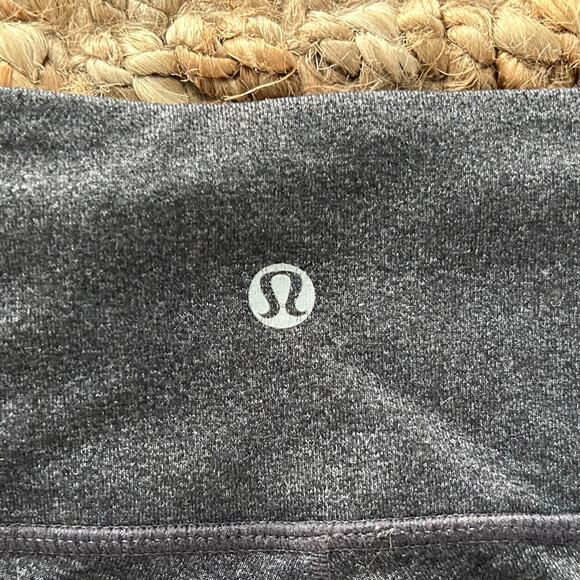 Lululemon Wunder Under High Rise Leggings – Heathered Black, Size 6 - Picture 3 of 6